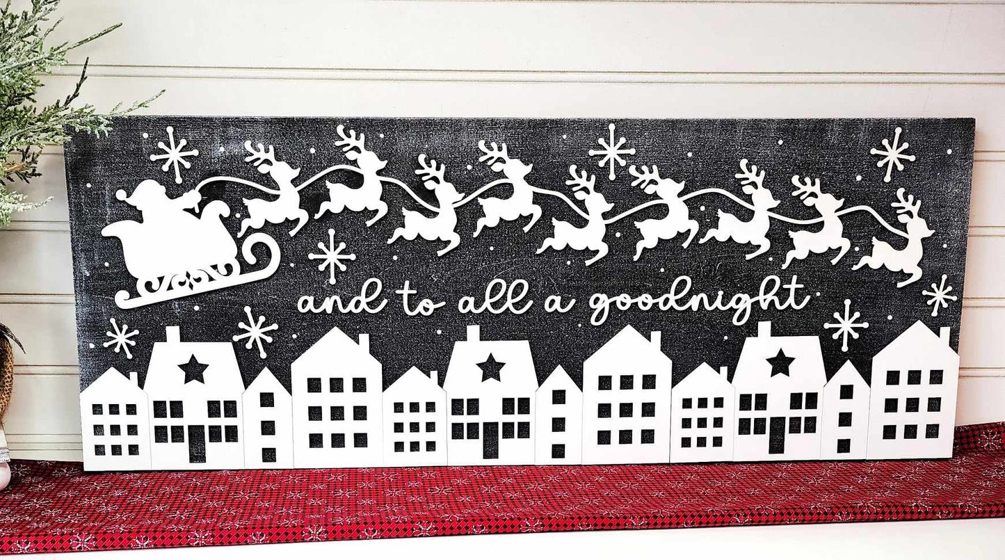 Santa Sleigh and Village DIY Wood Blanks Kit