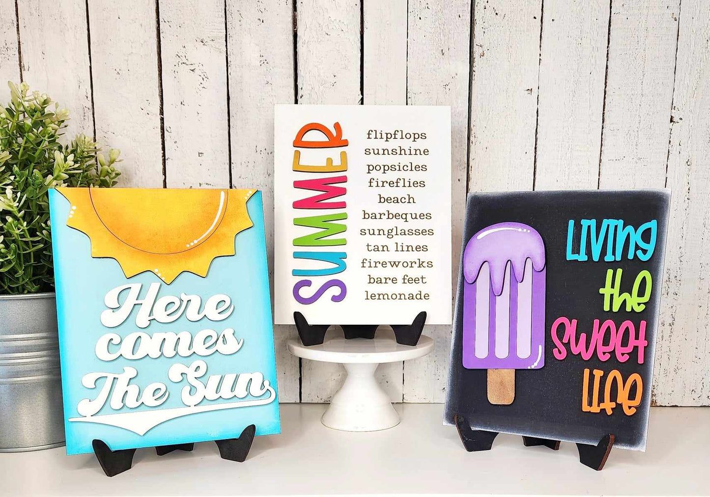 Summer Sign Trio DIY Wood Blanks. Kit