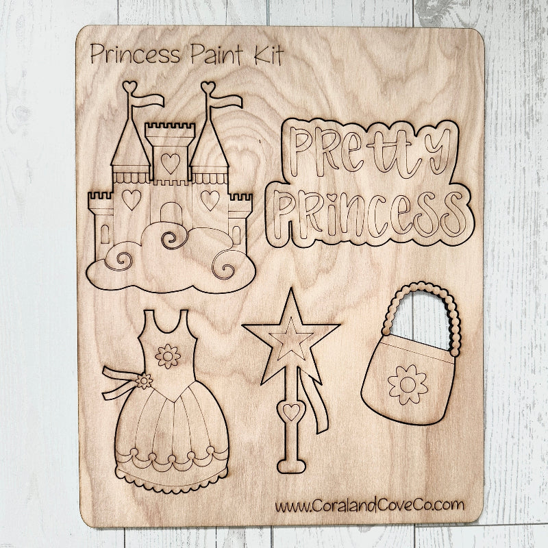 DIY Wood Painting Kit – Princess Kids Craft for Beginners