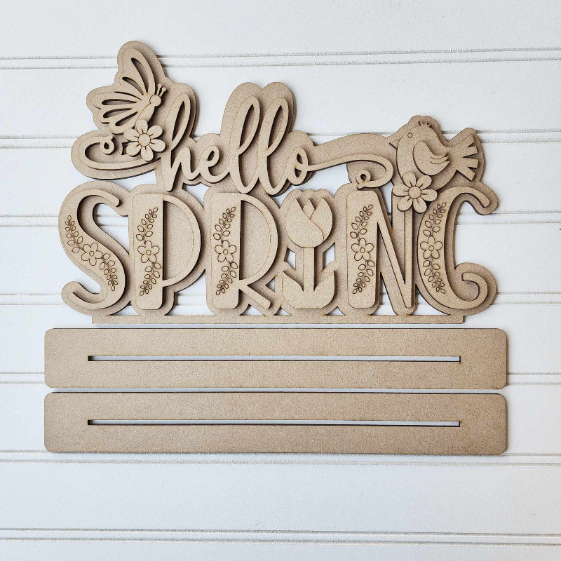 Hello Spring Standing DIY Wood Blanks Kit