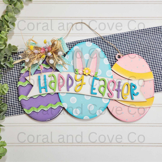 Easter Egg Door Hanger DIY Wood Blanks Kit