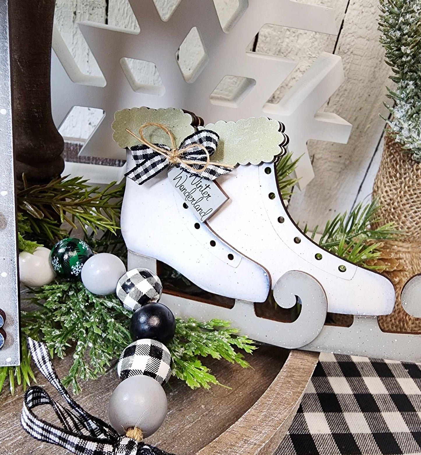 Winter Wonderland Tiered Tray DIY Wood Blanks Kit