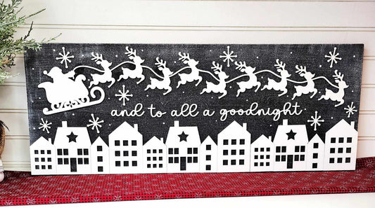 Santa Sleigh and Village DIY Wood Blanks Kit