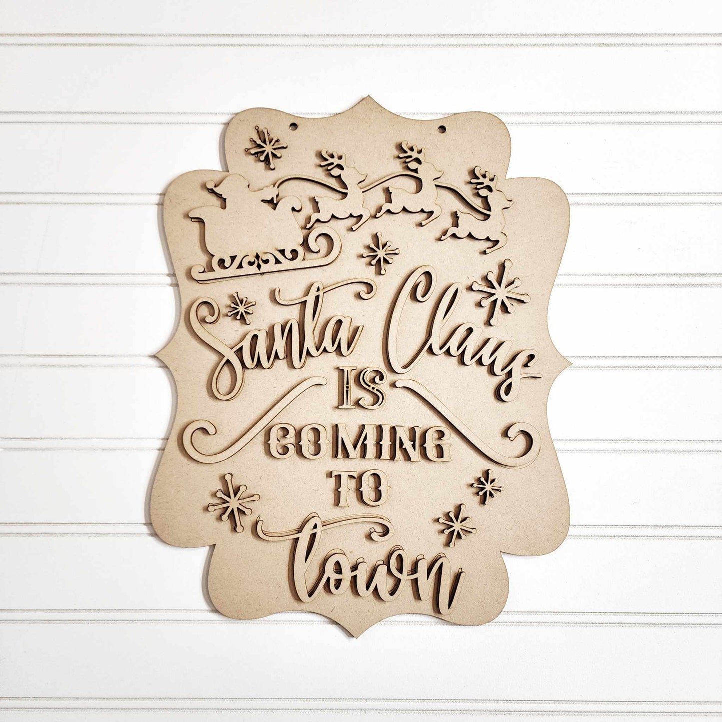 Santa Claus is Coming to Town DIY Wood Blanks Kit
