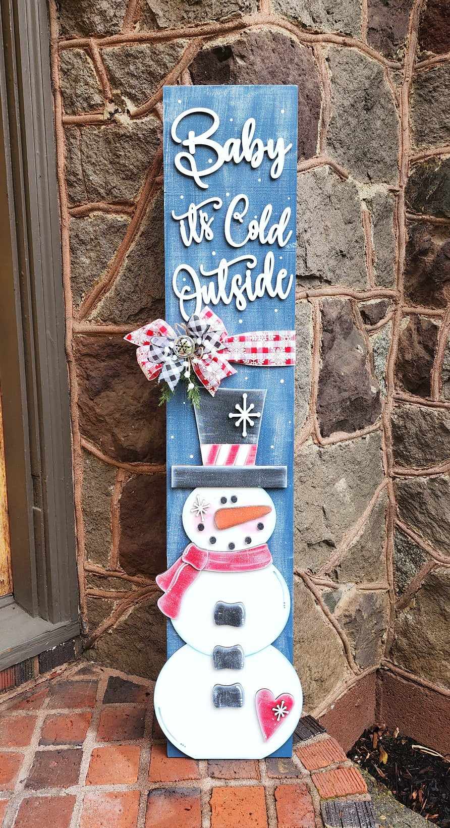 Snowman Porch Sign DIY Wood Blanks Kit