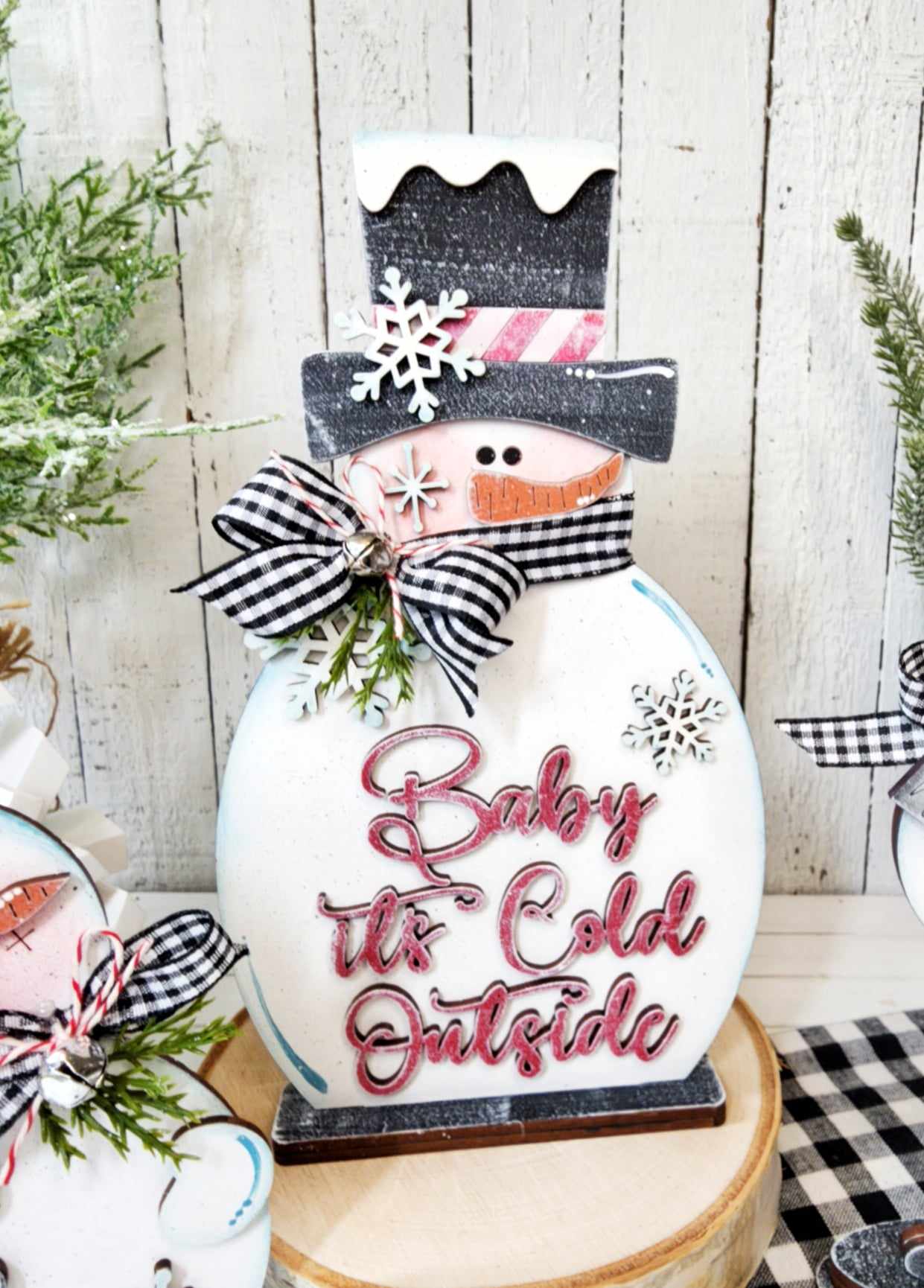 Snowman Family DIY Wood Blanks Kit