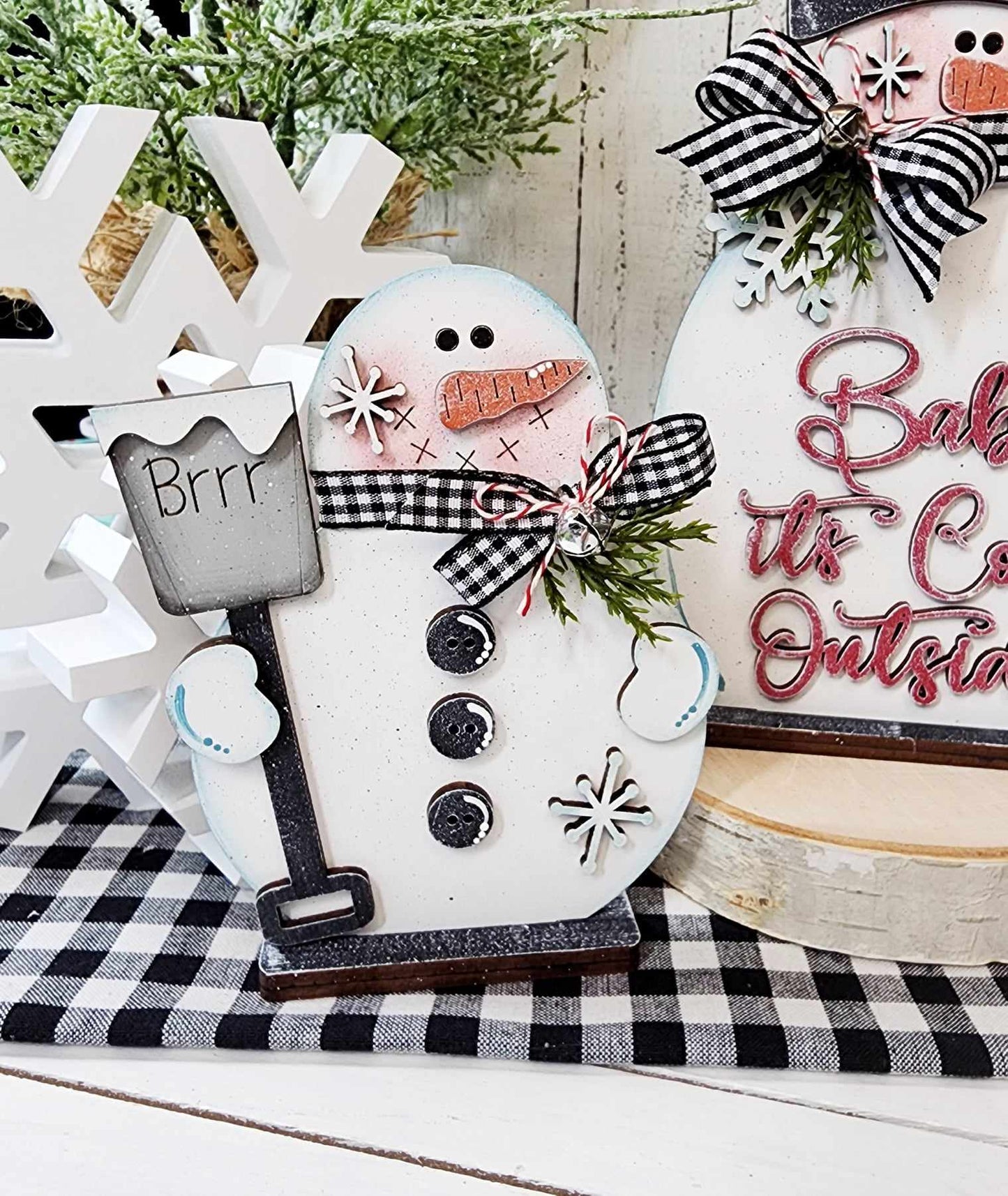 Snowman Family DIY Wood Blanks Kit