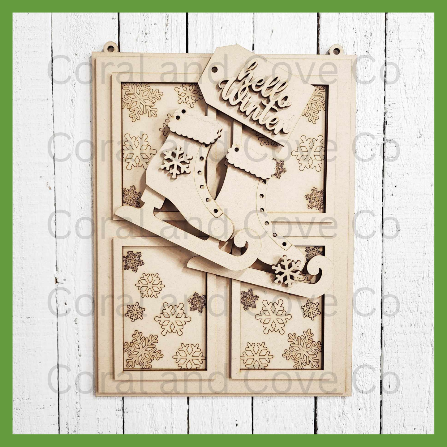 Hello Winter DIY Wood Blanks Kit