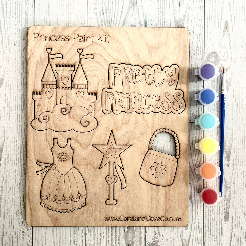 DIY Wood Painting Kit – Princess Kids Craft for Beginners