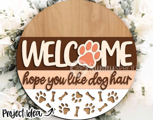 Dog Lover Funny Door Hanger DIY Wood Blank Kit – Beginner DIY Decor
