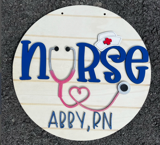 Nurse Door Hanger DIY Wood Blanks Kit