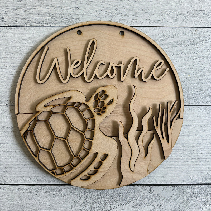 Welcome Sea Turtle Door Hanger Craft Kit