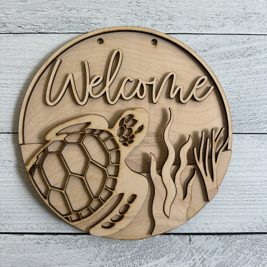 Welcome Sea Turtle Door Hanger Craft Kit