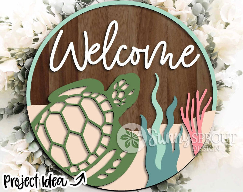 Welcome Sea Turtle Door Hanger Craft Kit